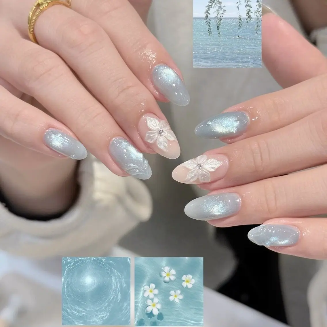 ネイル ドット フレンチネイル マグネットネイル 持ち込み ワンホンネイル ハンドネイル Plouta Nailsalonのネイルデザイン