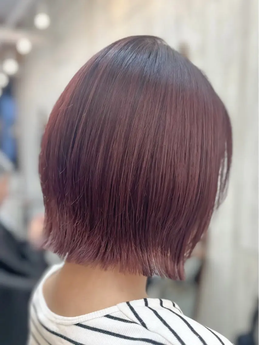 ショート カラー カット ヘアカラー トリートメント 巻ける縮毛矯正✨ ボブ/ショートともきのヘアスタイル