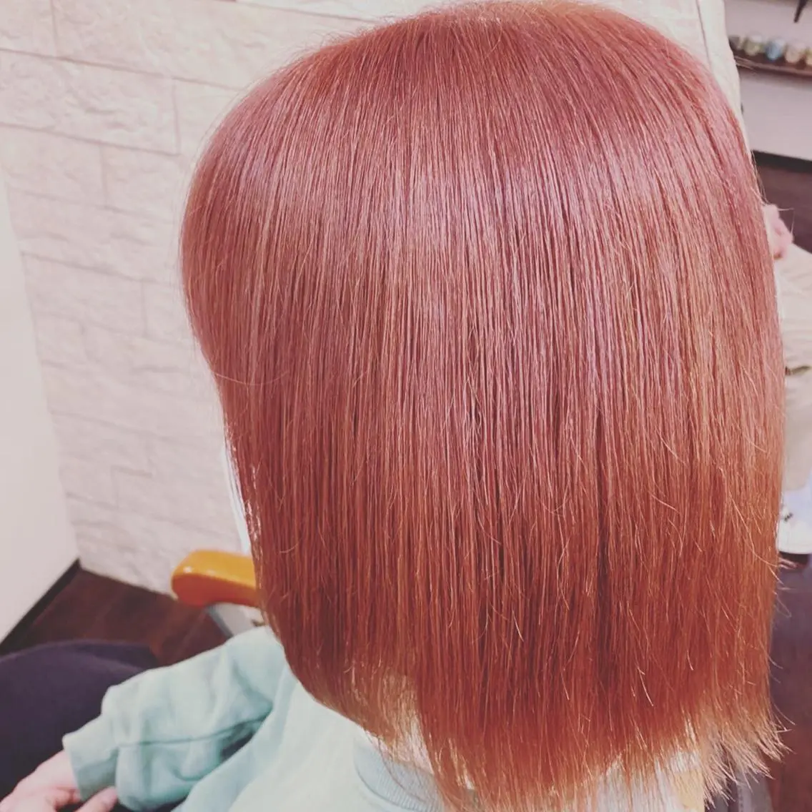 ミディアム カラー ブリーチ ダブルカラー ピンクカラー 田中 拓夢のヘアスタイル