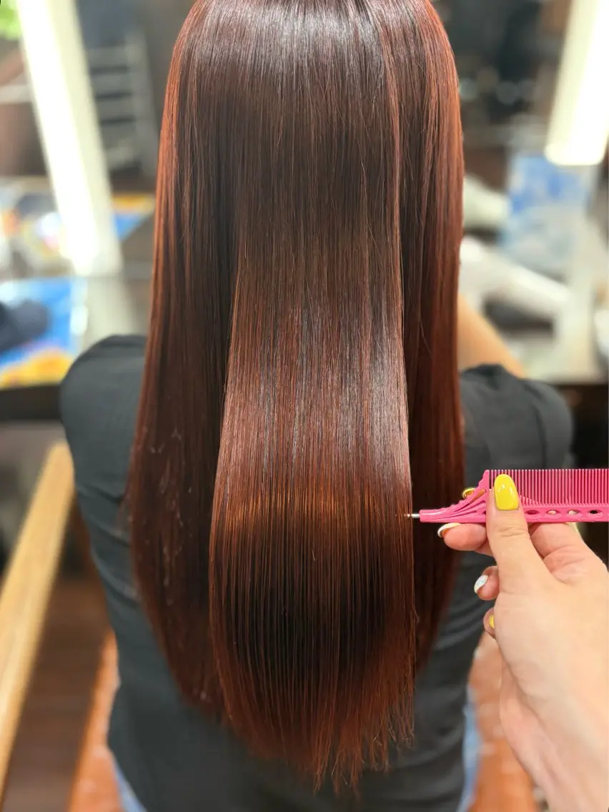 ミディアム 縮毛矯正 縮毛矯正 カット✂︎ /ｳｻﾐのヘアスタイル