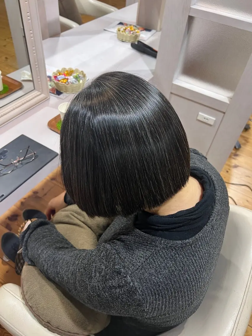 ミディアム カット 縮毛矯正 佐藤 翔空【艶 カラー/縮毛矯正】のヘアスタイル