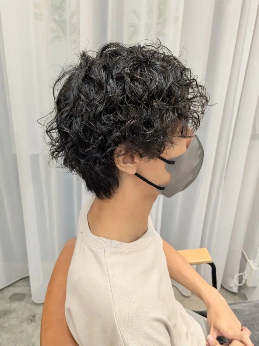 メンズ メンズパーマ カット パーマ ユートラクト守口 Akariのヘアスタイル