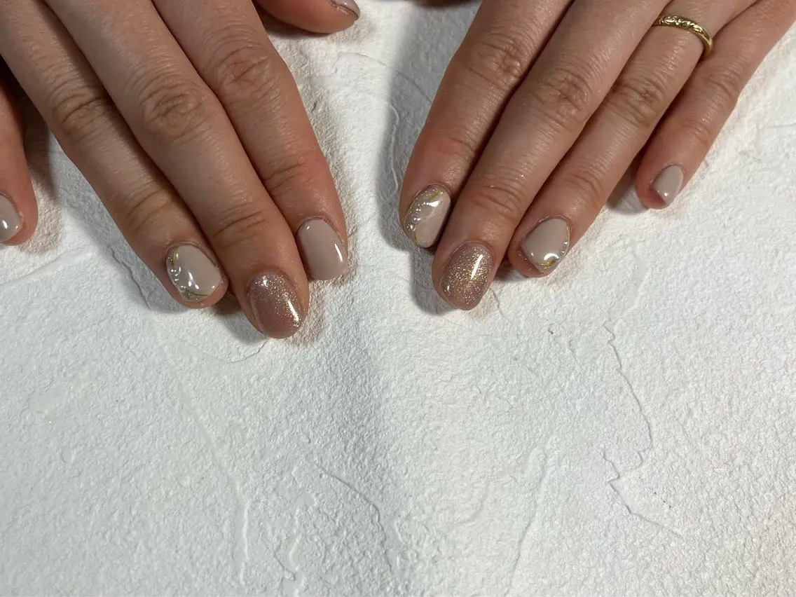 ネイル オーロラネイル フットネイル フレンチネイル ジェルネイル 韓国ネイル ハンドネイル kiki nail たまプラーザのネイルデザイン