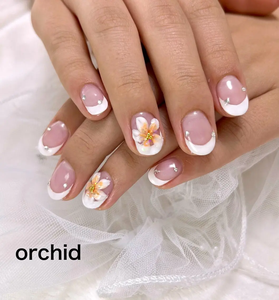 ネイル ハンドネイル orchid ♡オーキッドのネイルデザイン