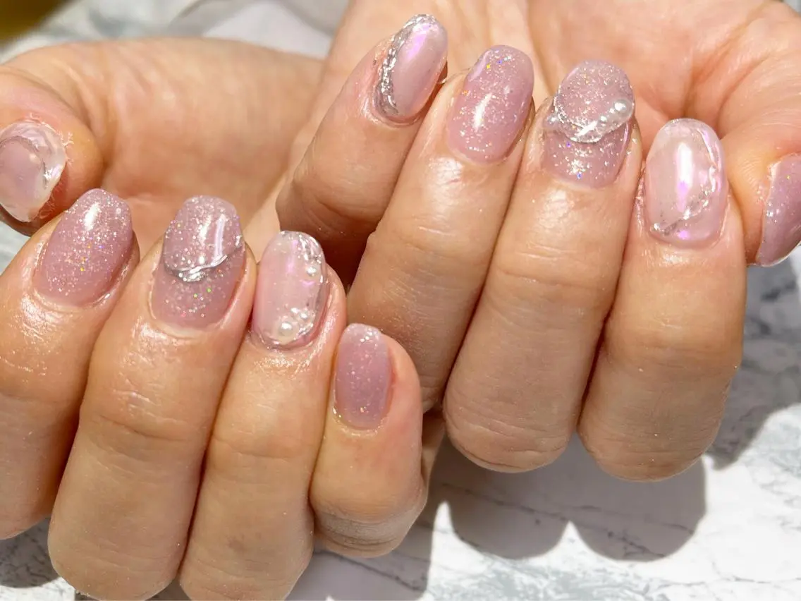 ネイル フットネイル ニュアンスネイル ピンク シンプルネイル 春ネイル nail fufla ♡yamane♡のネイルデザイン