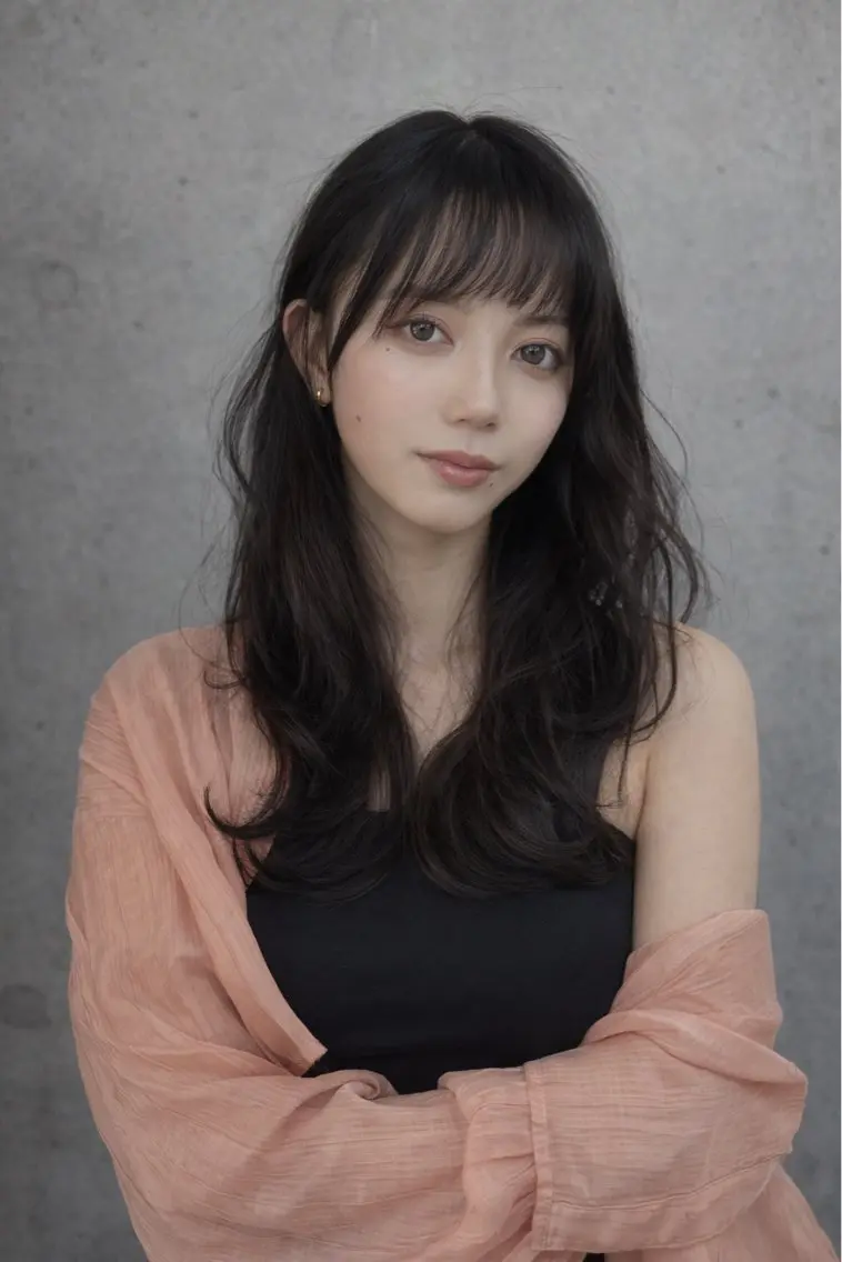 セミロング カット ヘアカラー トリートメント 恵比寿韓国レイヤー× 艶透明感カラー大場のヘアスタイル