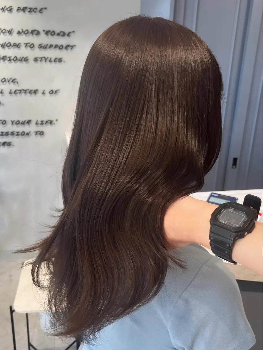 ロング カット ヘアカラー トリートメント 𝙆𝙖𝙞🎀🩶 レイヤー/縮毛矯正のヘアスタイル