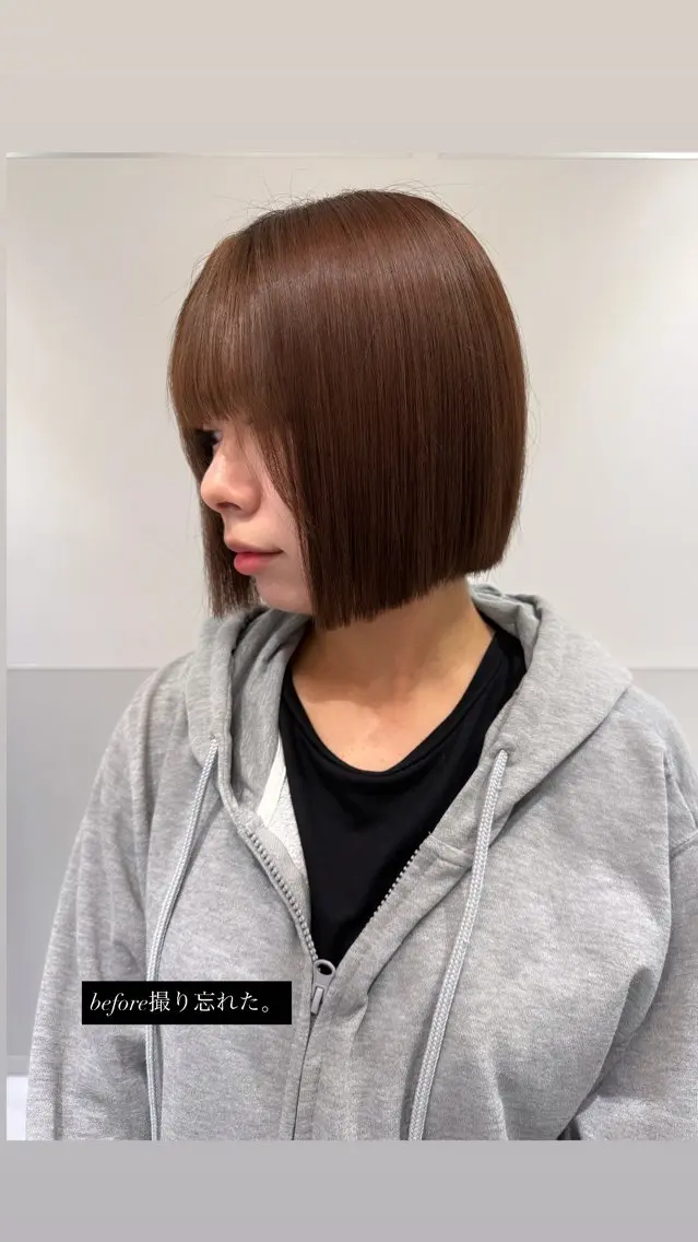 ショート ボブ ヘアカラー トリートメント REN /名駅のヘアスタイル