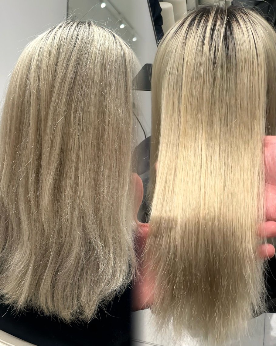 ミディアム カラー ブリーチ 縮毛矯正 カット 縮毛矯正 トリートメント ヘッドスパ ヘアセット 朝ラク縮毛矯正 ブリーチ矯正/吉田のヘアスタイル