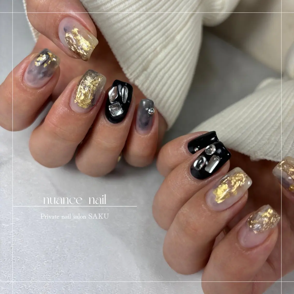 ネイル ニュアンスネイル SAKU nail 作島茜のネイルデザイン