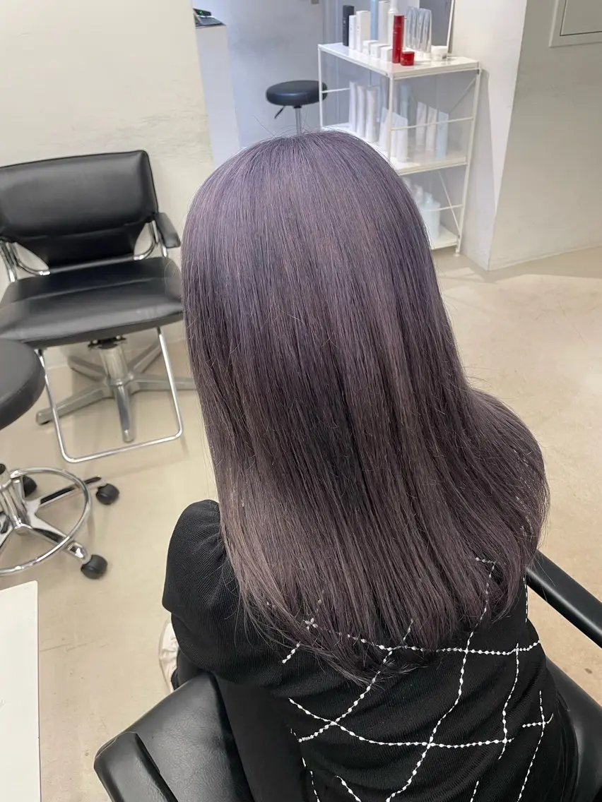 ロング カラー ラベンダーカラー ラベンダーグレー 髪質改善/ 艶髪人気/Renaのヘアスタイル