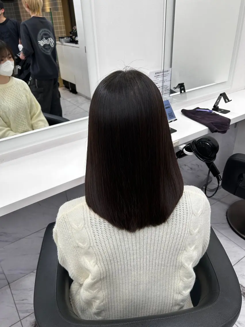 カラー パーマ ヘアアレンジ メンズ カット 縮毛矯正 トリートメント ヘッドスパ ヘアセット 🥯縮毛/レイヤー/ ベージュヘア🥯のヘアスタイル