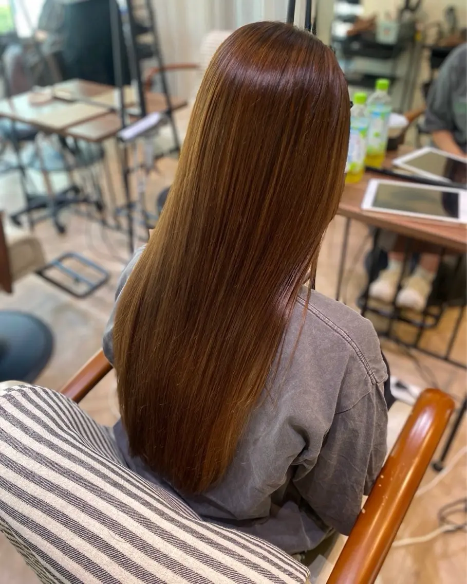 ロング 藤原汐彩／縮毛矯正 ／髪質改善モデル募集のヘアスタイル