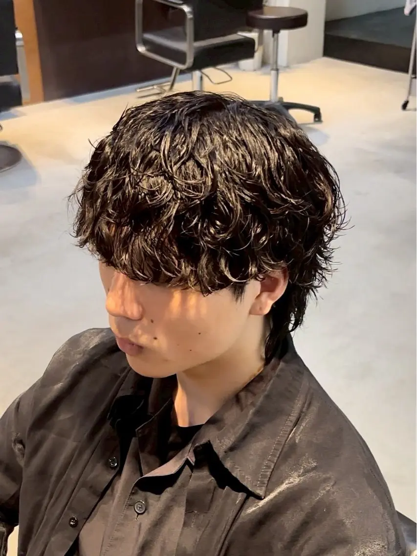 パーマ メンズ 長根 遥斗のヘアスタイル