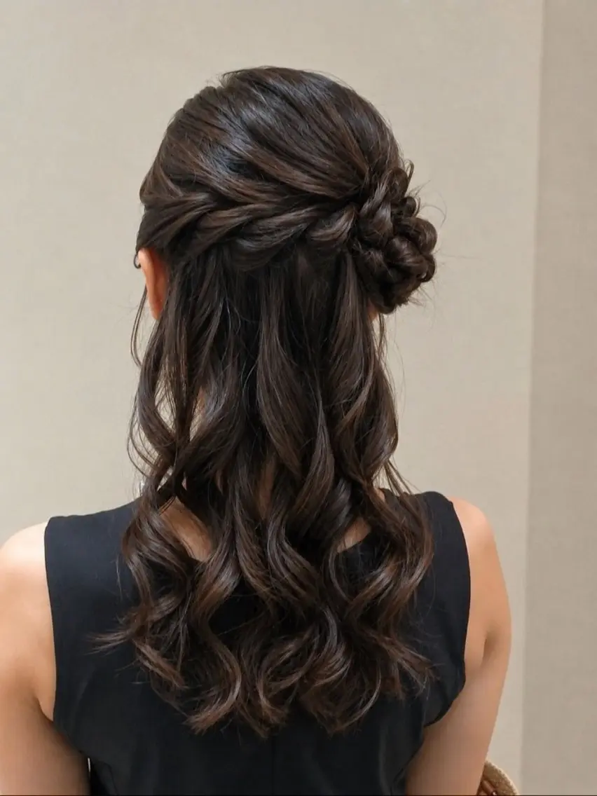 セミロング ヘアアレンジ Hair&Nail ,YUMAのヘアスタイル