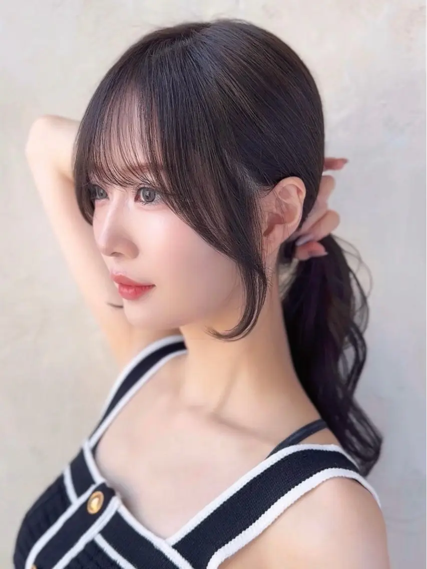 ロング カラー ヘアアレンジ 顔周りカット 似合わせカット 小顔カット カット ヘアカラー 骨格別小顔カット/ 顔周りカット/金井のヘアスタイル