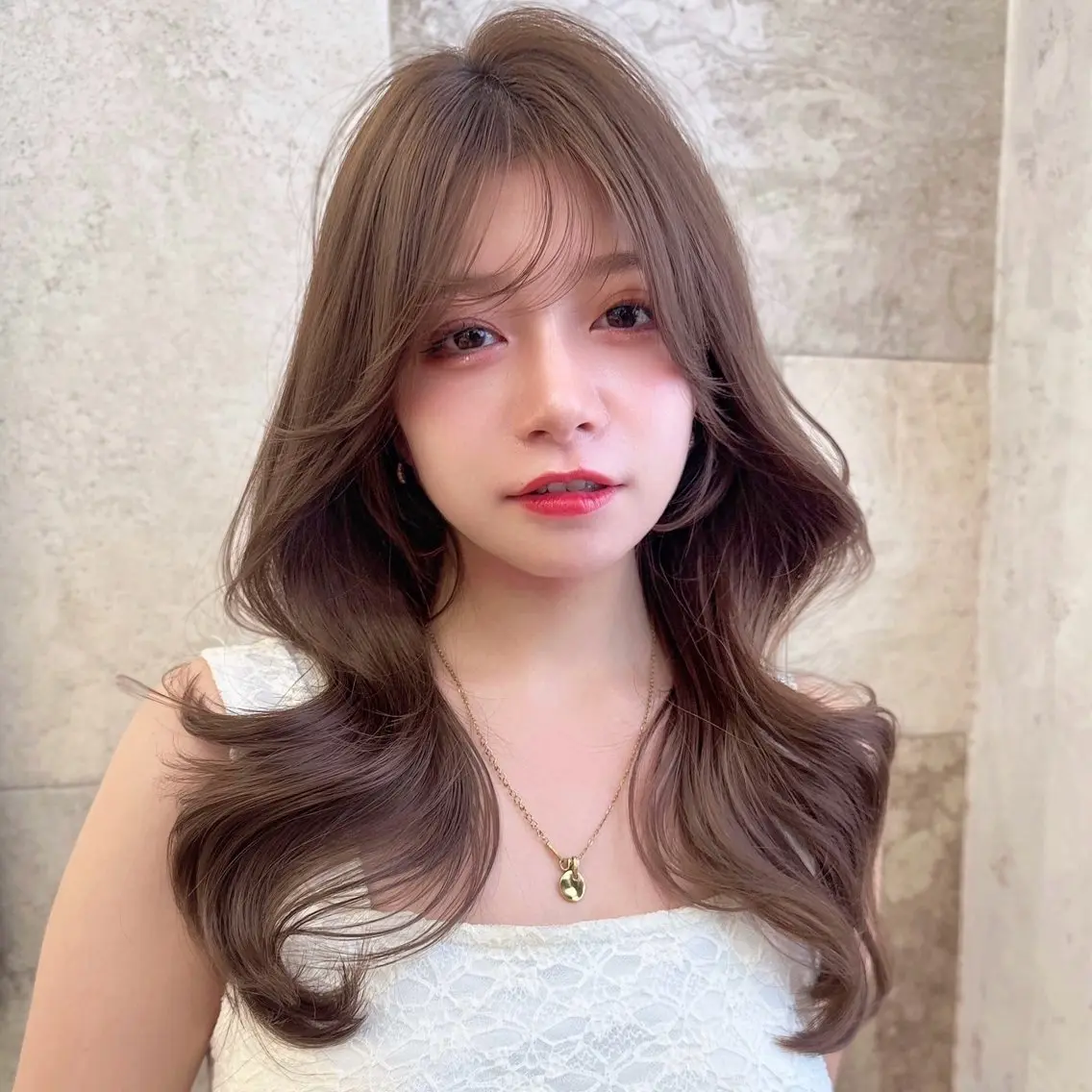 セミロング カット ヘアカラー トリートメント 棚瀬寧麻/ 縮毛/似合わせcutのヘアスタイル