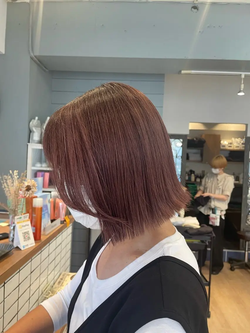 ショート カット ヘアカラー トリートメント ハイレート🤍🫧 池田のヘアスタイル