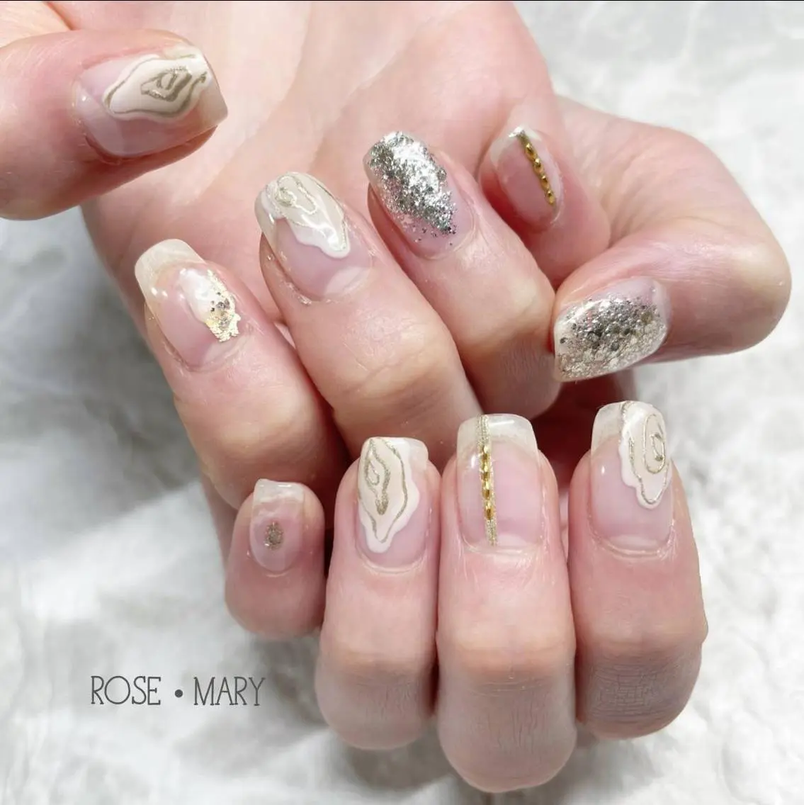 ネイル ニュアンスネイル ハンドネイル ROSE・MARY 木村のネイルデザイン