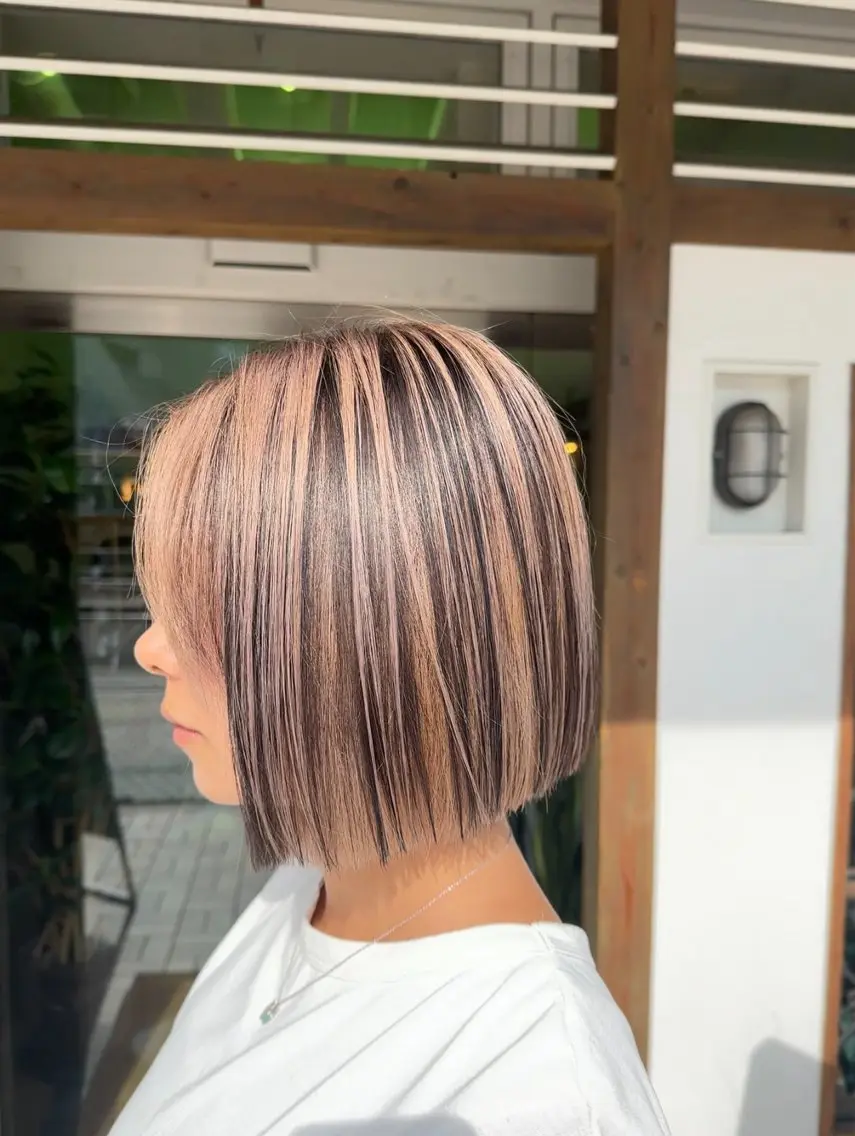 ミディアム エクステ/ハイトーン /レイヤーカットのヘアスタイル