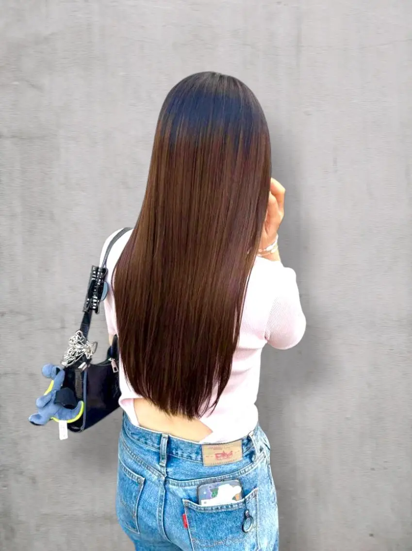 ロング 縮毛矯正 カット 縮毛矯正 トリートメント 松岡 結颯のヘアスタイル