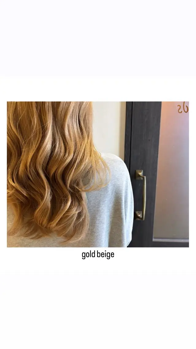 ミディアム カラー ブロンド ヘアカラー トリートメント hiro【沿線で叶う 似合わせhair】のヘアスタイル