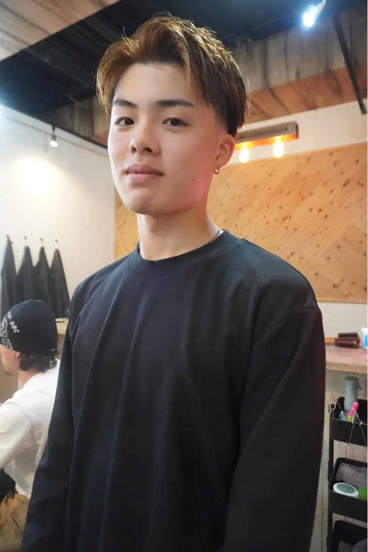 ショート カラー メンズ カット ヘアカラー KENSHIN メンズパーマのヘアスタイル