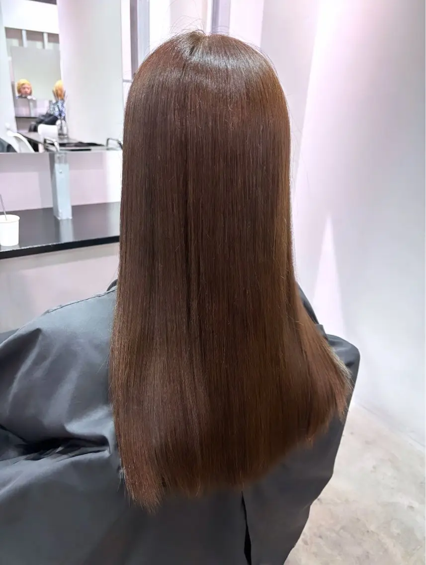 ロング カラー カット ヘアカラー トリートメント こまつ まりやのヘアスタイル