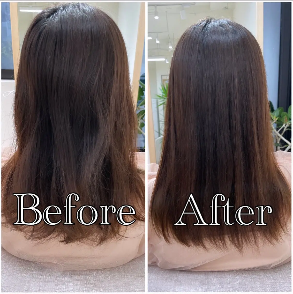 セミロング パーマ 縮毛矯正 渡辺 あいかのヘアスタイル