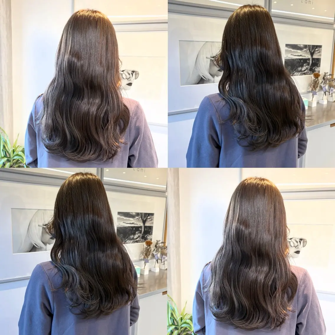 セミロング カラー ベージュカラー 透明感カラー グレージュ オリーブベージュ オリーブグレージュ カット ヘアカラー トリートメント ヘッドスパ ヘアセット カジュアルを女っぽく 𝗮𝘆𝗮𝗰𝗼のヘアスタイル