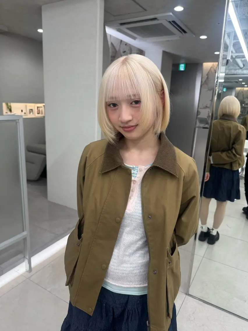 ショート カラー ヘアカラー ヘアセット 栄美容師/kiti /ボブ/ケントのヘアスタイル