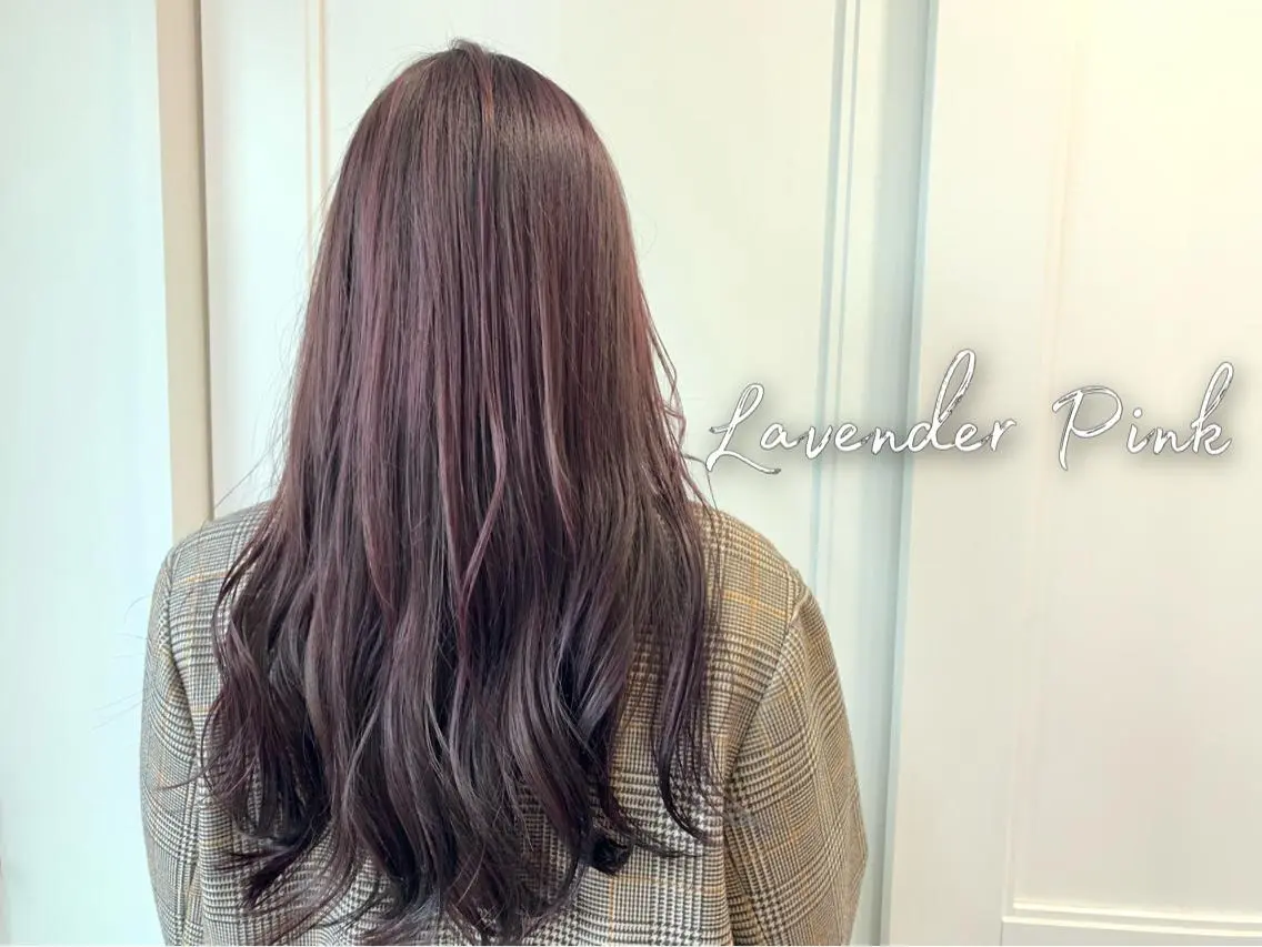 ロング カラー ハイライトカラー ラベンダーカラー ラベンダーピンク ピンクカラー ハイライト 坂 瑞希のヘアスタイル