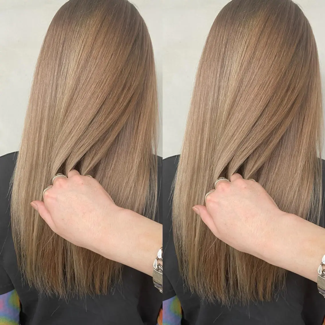 セミロング カラー パーマ ヘアアレンジ メンズ キッズ ネイル マツエク・マツパ アイブロウ ベージュカラー ブラウンカラー カラーマツエク ブラウン 韓国ヘア🫧 KAZUTOのヘアスタイル