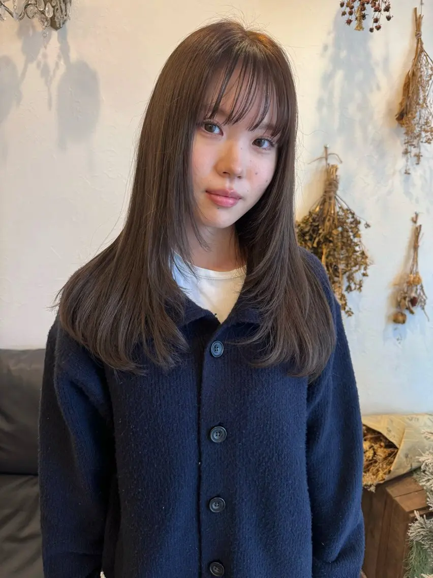 【大人気メニュー🧺】カット+艶カラー+保湿トリートメントの写真