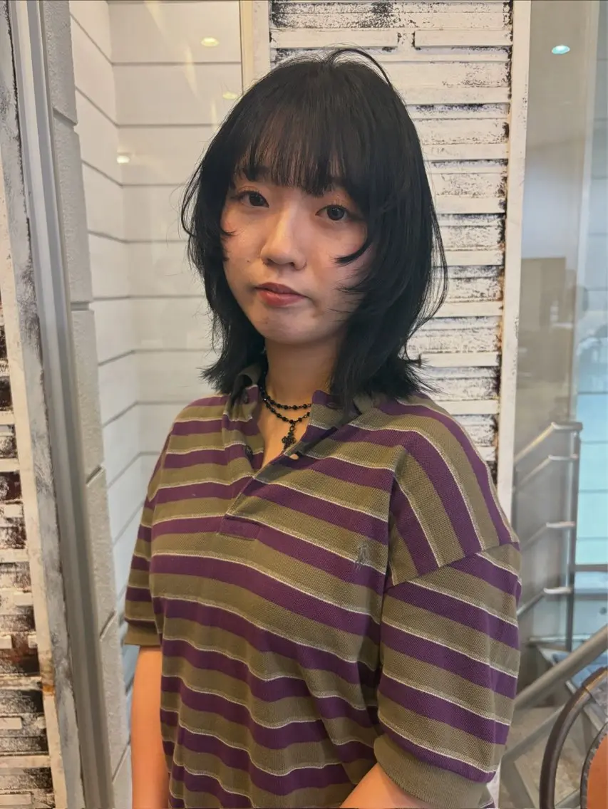 ミディアム カラー abe yuikaのヘアスタイル