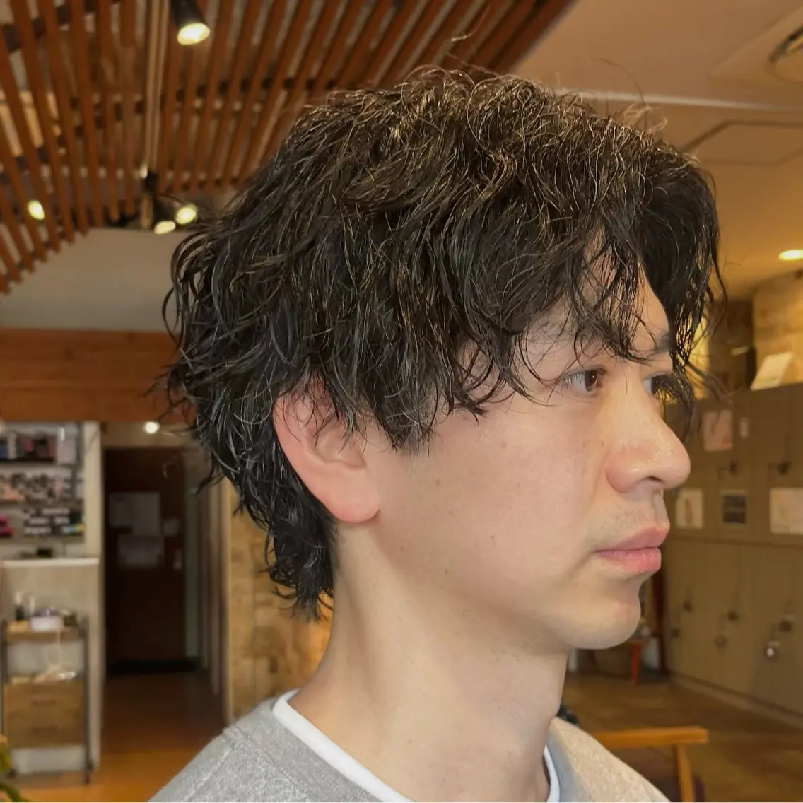 メンズ メンズパーマ カット パーマ YUI🍊 ボブ/レイヤーカットのヘアスタイル