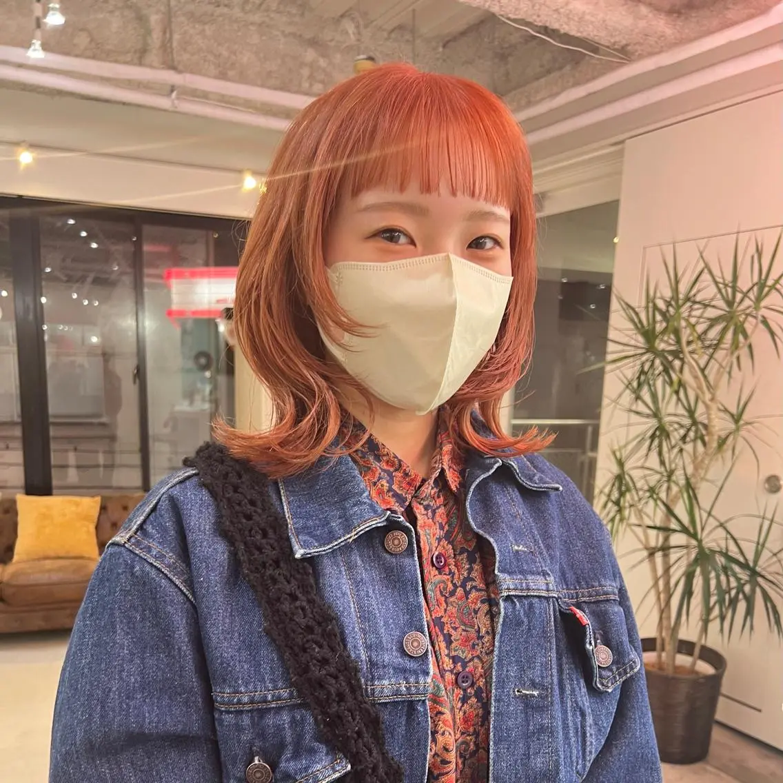ミディアム カラー カット ヘアカラー トリートメント 朝が楽になるパーマ /ミリヤのヘアスタイル