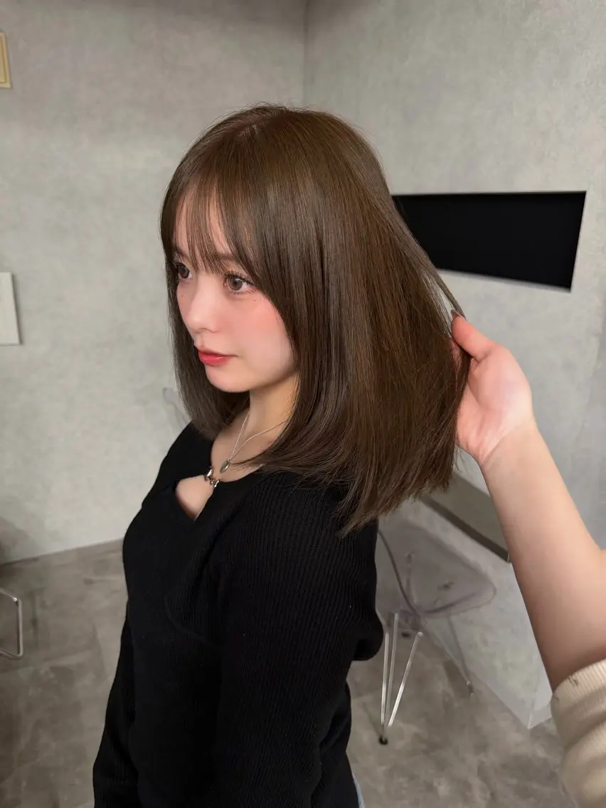 ロング ヘアカラー ハイトーン/渋谷 韓国風/Narukaのヘアスタイル