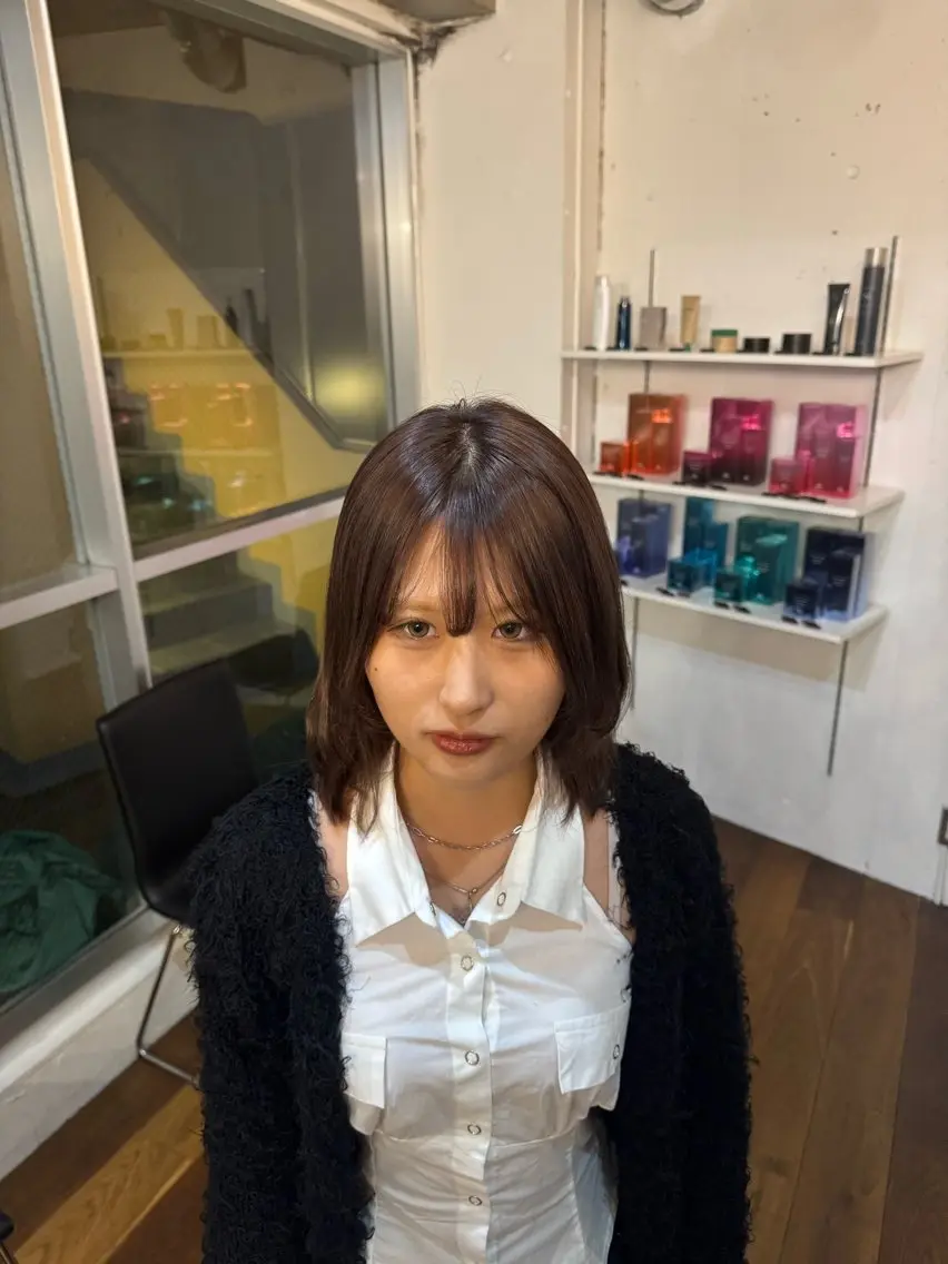 セミロング カラー テーパーフェード TE$⚡️HINのヘアスタイル