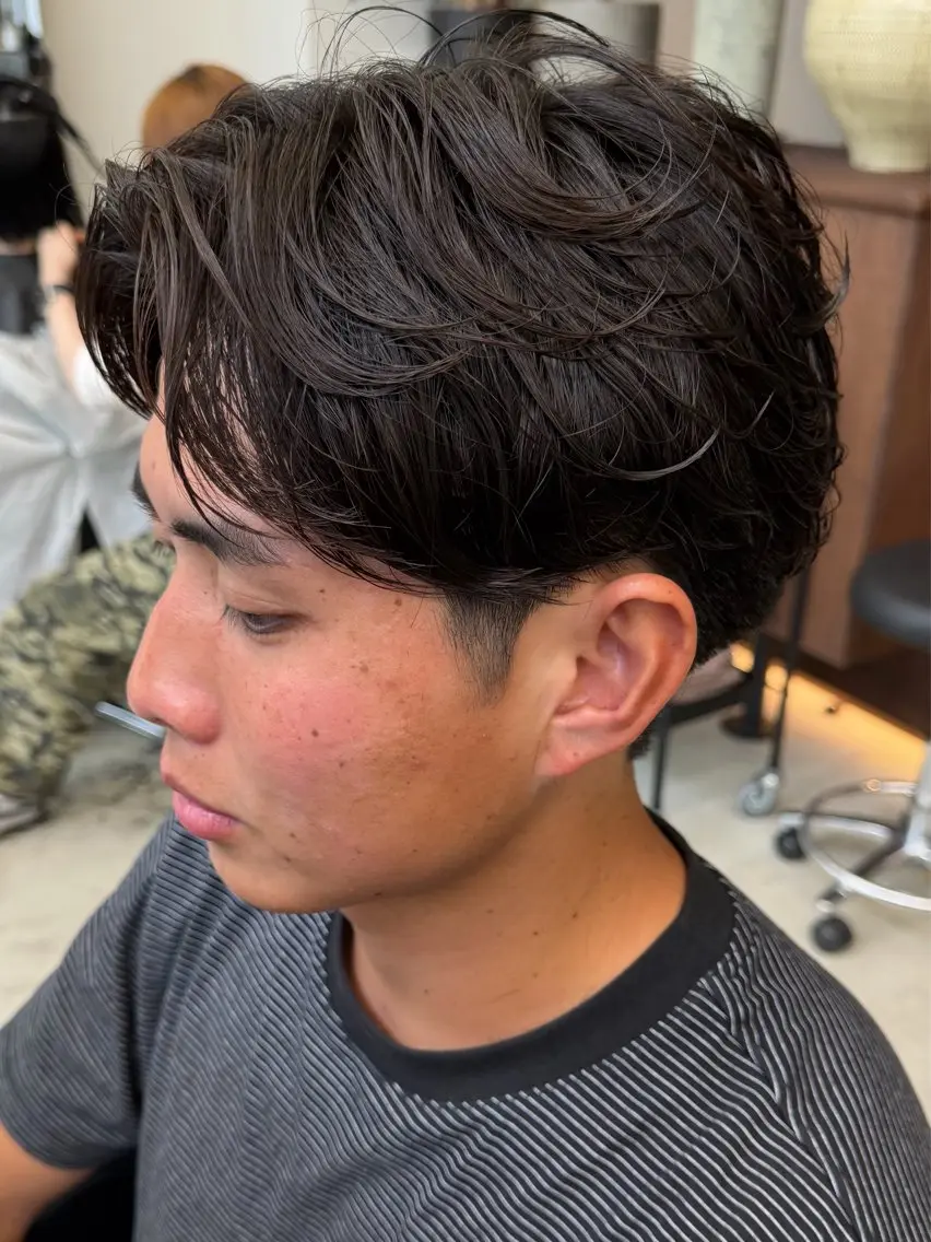 ショート パーマ メンズ カット パーマ メンズパーマ/矢場町 /NODE 下村透依のヘアスタイル