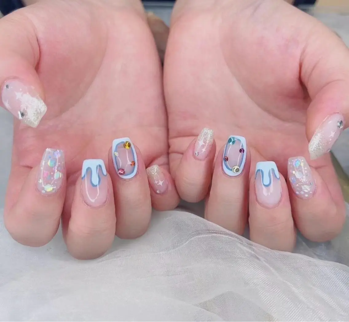 ネイル アートネイル フットネイル ジェルネイル ハート マグネットネイル babarla Nailのネイルデザイン