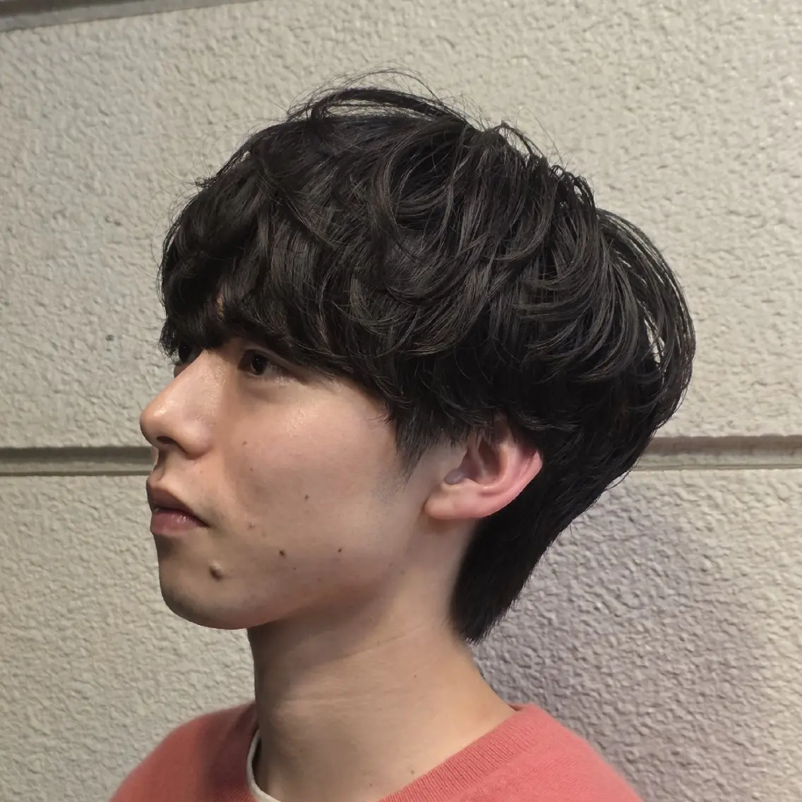 ショート パーマ メンズ メンズパーマ カット パーマ RYU/毛流れパーマ /前髪立ち上げ⚡️のヘアスタイル