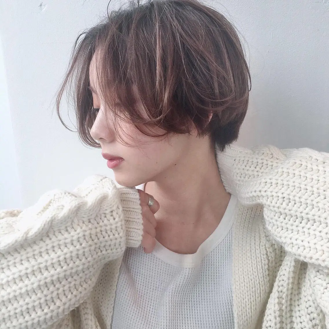 ミディアム カラー パーマ 韓国艶カラー🇰🇷 DISCO💙のヘアスタイル