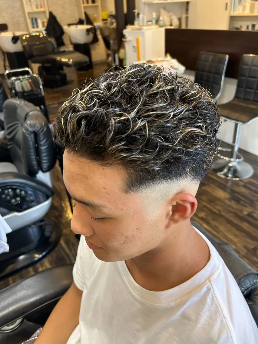【別府メンズ専門】極道パーマ+メンズカット+メッシュ※ブリーチ1回 ¥18,700→¥16,500の写真