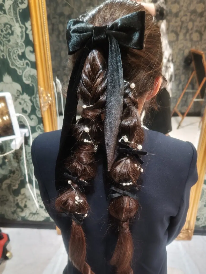ロング ヘアアレンジ 卒業式のヘアスタイル ヘアセット yas骨格修正カット ヤス派手神美容師のヘアスタイル