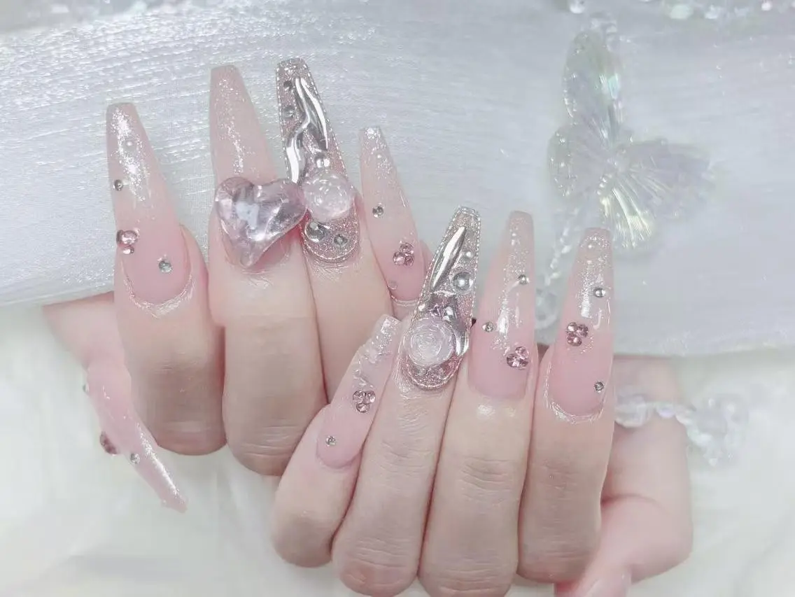 ネイル 成人式 フットネイル ジェルネイル マグネットネイル 大理石ネイル(マーブル) ハンドネイル K.bi_nail ネイル長さ出し専門店のネイルデザイン