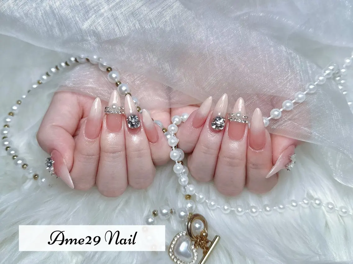 ネイル アートネイル ジェルネイル グラデーション ラメ(グリッター) マグネットネイル AME29 Nail ネイルサロンのネイルデザイン