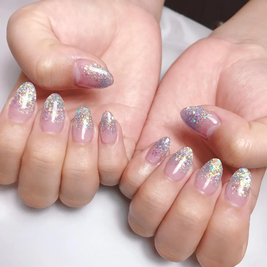 💜艶々ジェルコート付き【 スカルプ】オフ+スカルプ💜【 長さ出し】【オフありコース】クリア、全面ラメ、ラメグラの写真