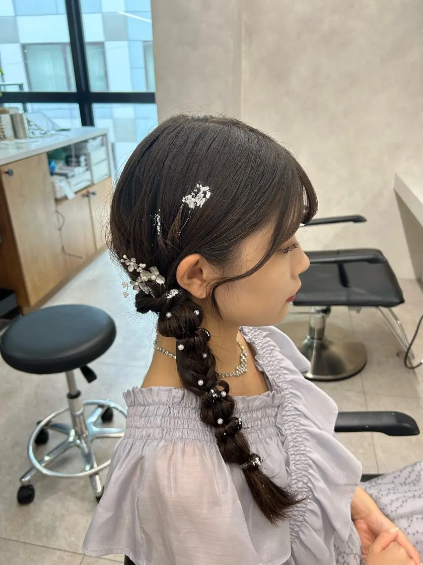 💍結婚式・お祭り・ライブヘアセットの写真