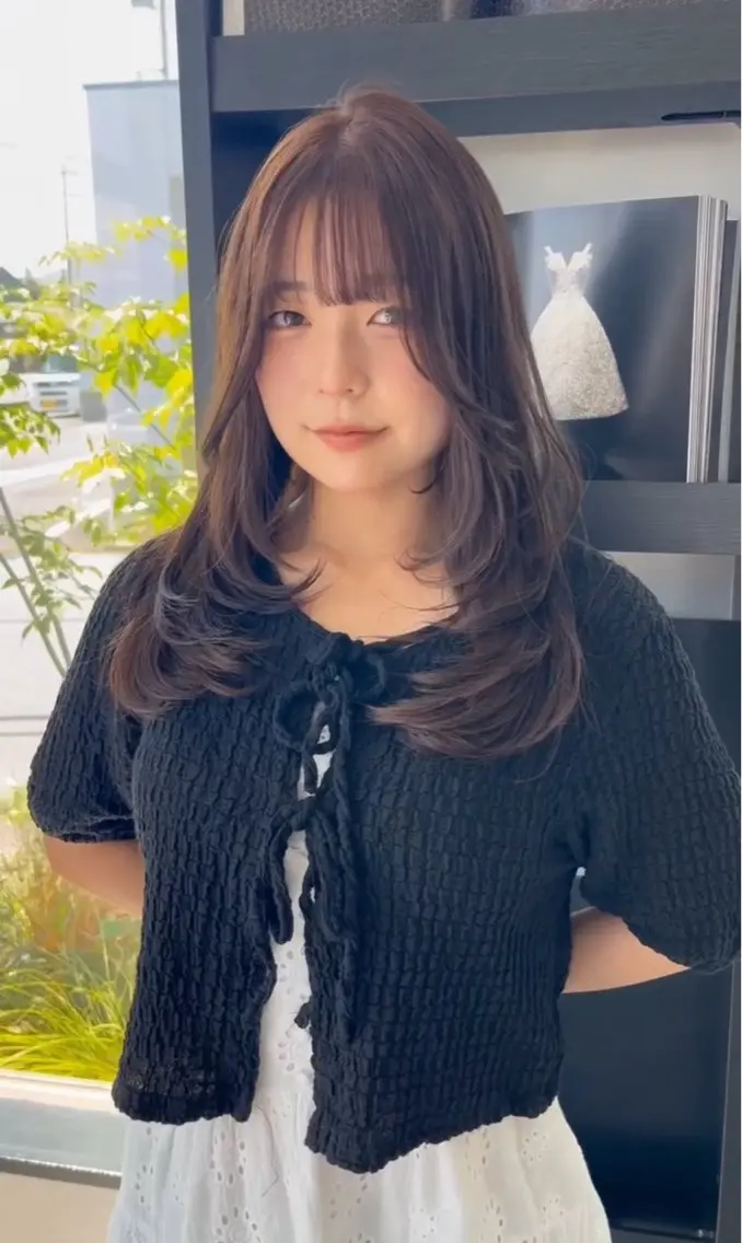 ロング カラー 寺島 理菜のヘアスタイル